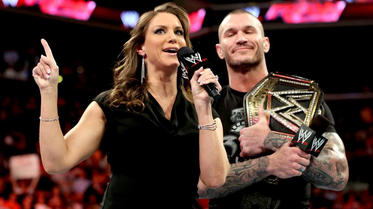 New York did in ring promo/angle with Batista & Stephanie McMahon.pic.t...