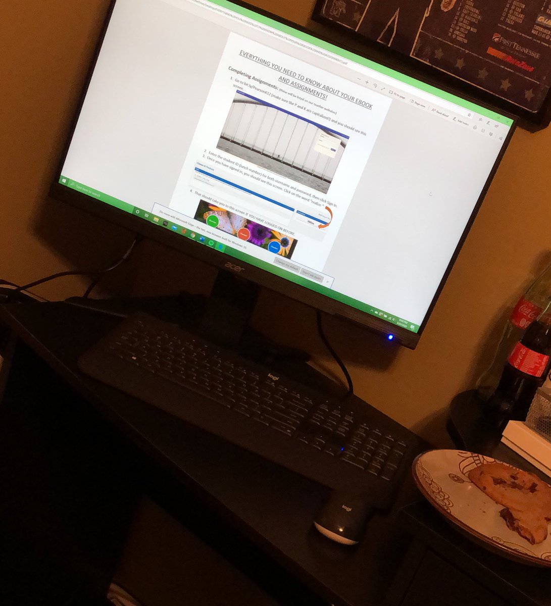 OBMSMathFish's tweet image. Many hours later, 7th grade math has a document ready to walk students and parents step-by-step through the process of completing online work! Woohoo!!! Can’t wait for Wednesday! #obpride #placetOBe #TeamDCS #homeoffice #newnormal #cookiesforenergy