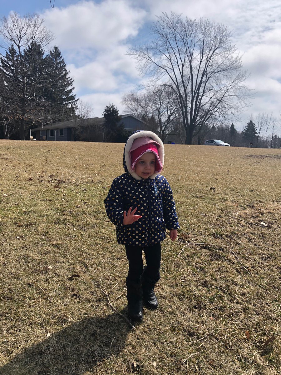 JulianaWischer's tweet photo. Took a walk with these littles today, and our pups later on. Their parents are both healthcare workers and daycare is closed so the Wischers get to spend spring break with them! #NorthStaysActive https://t.co/m6HGAlrIky