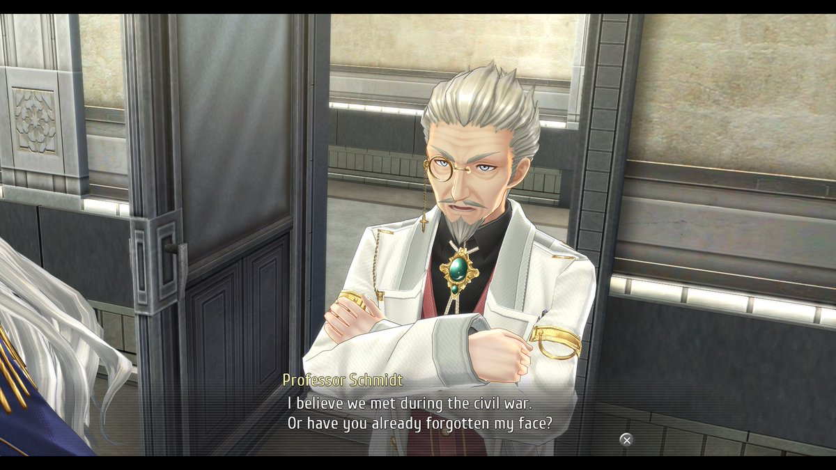 Uuuh, don& #39;t really remember this guy. Was he the guy who remodeled Valimar or something?   #TrailsofColdSteelIII
