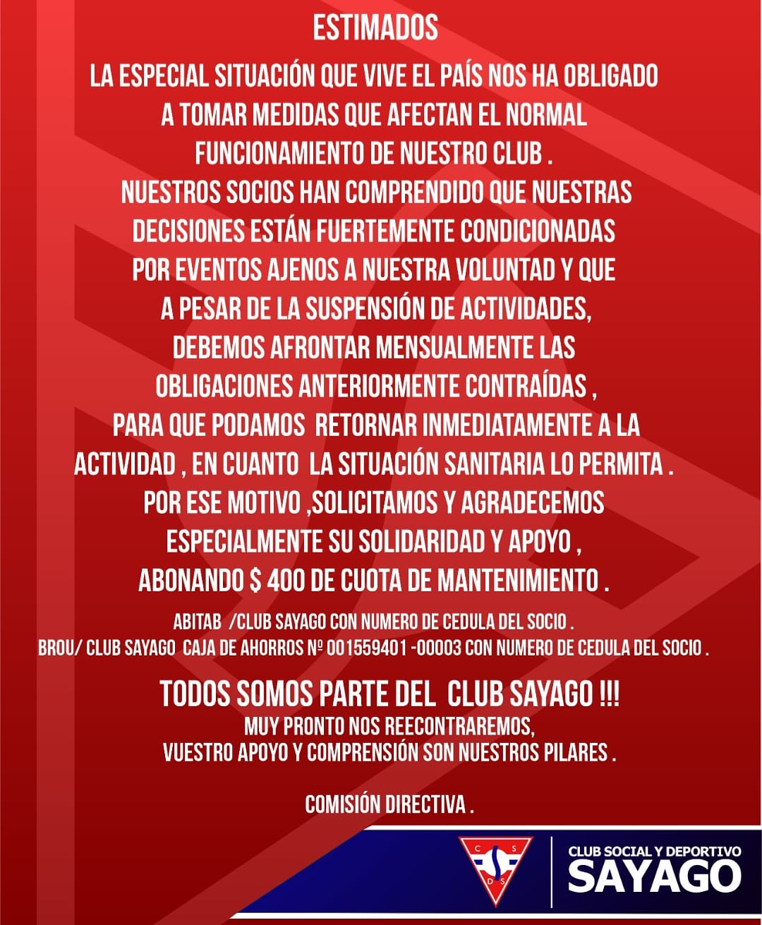 Club Social y Deportivo Sayago on Twitter: 