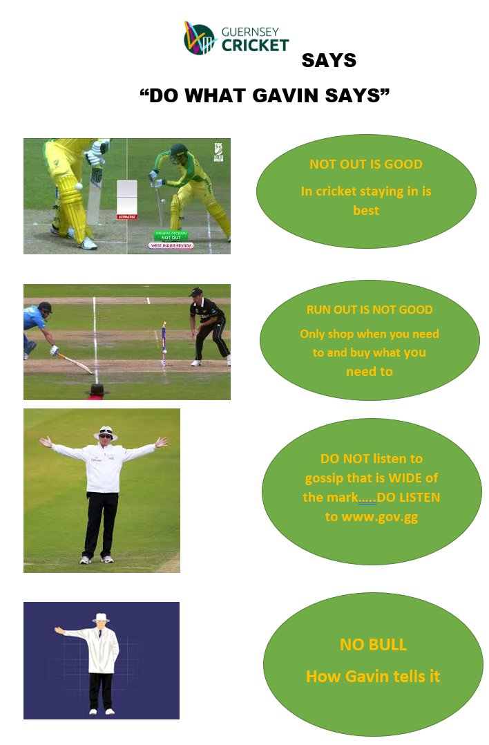 A message on behalf of the skipper <a href="/gavinstpier/">Gavin St Pier 🇬🇬</a> (in cricket parlance) #GuernseyTogether