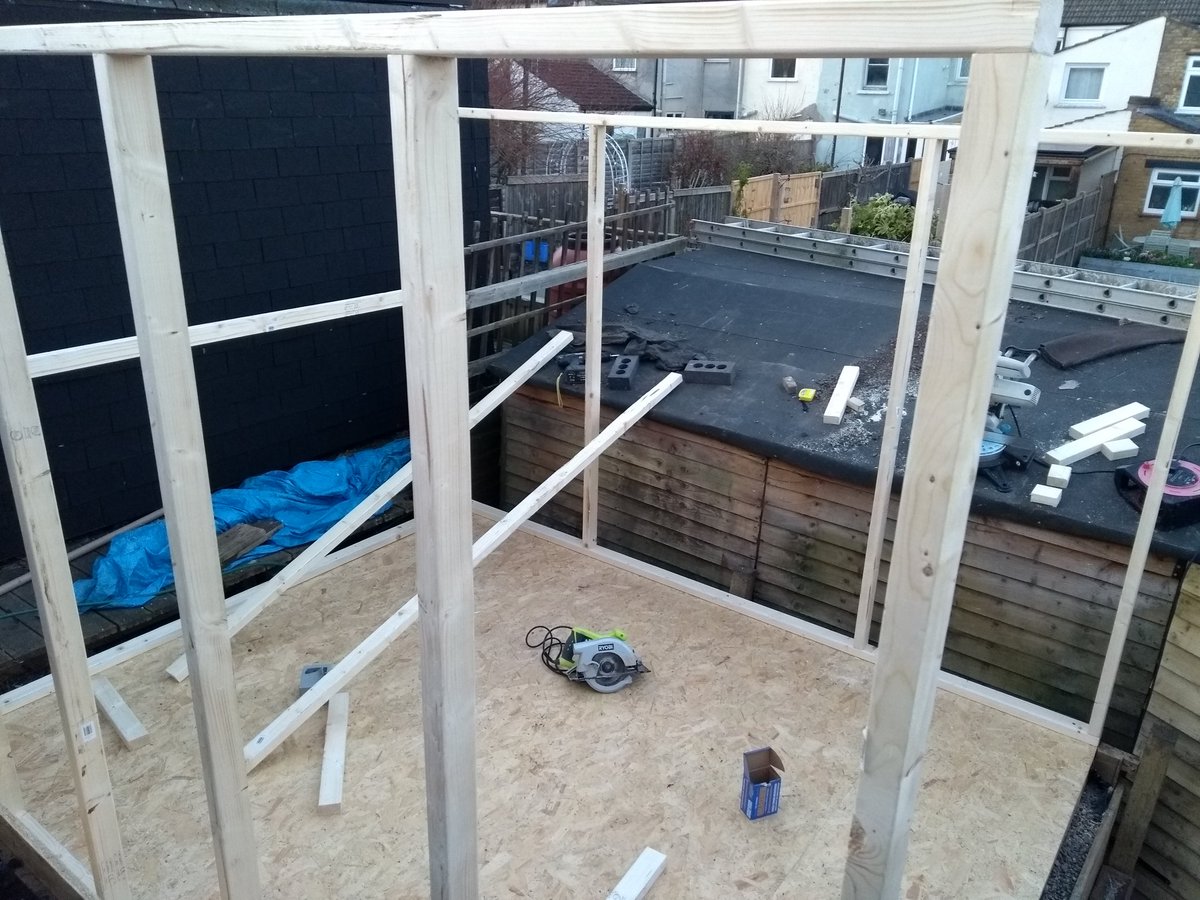 What do you do when you have loads of time in hand - start building a new workshop...