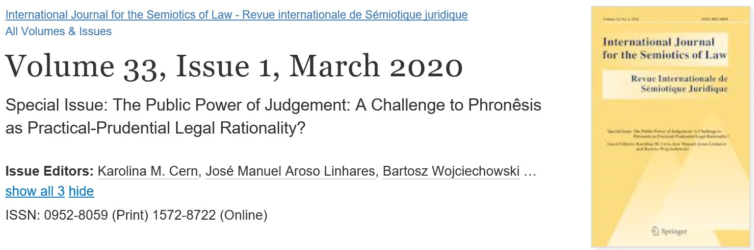 SpringerLaw on X: &ldquo;International Journal for the Semiotics of Law 