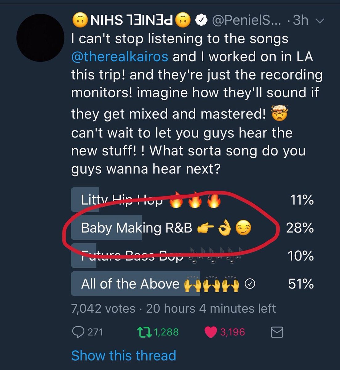 Melodies favourite genre: baby making R&B 