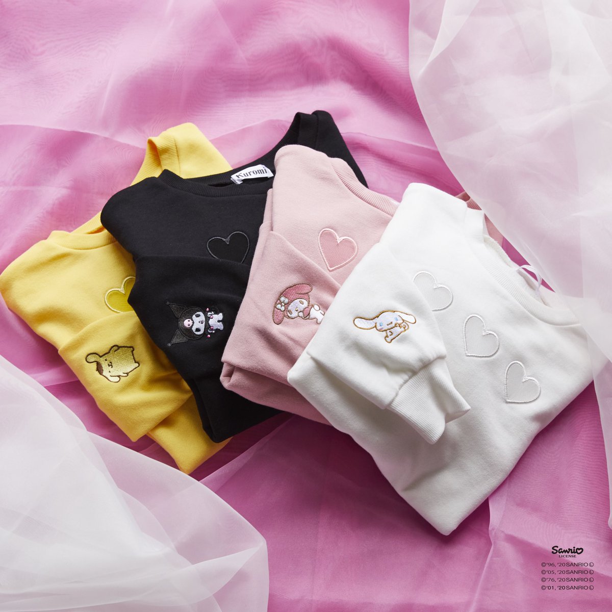 Wego ウィゴー Sanrio Characters Wego 人気キャラクターのワンポイント刺繍が可愛いコラボアイテムが発売中 チュール素材のハートモチーフや巾着デザインでガーリー要素をプラス 普段使いはもちろん お出かけやイベントなど幅広いシーンで活躍し