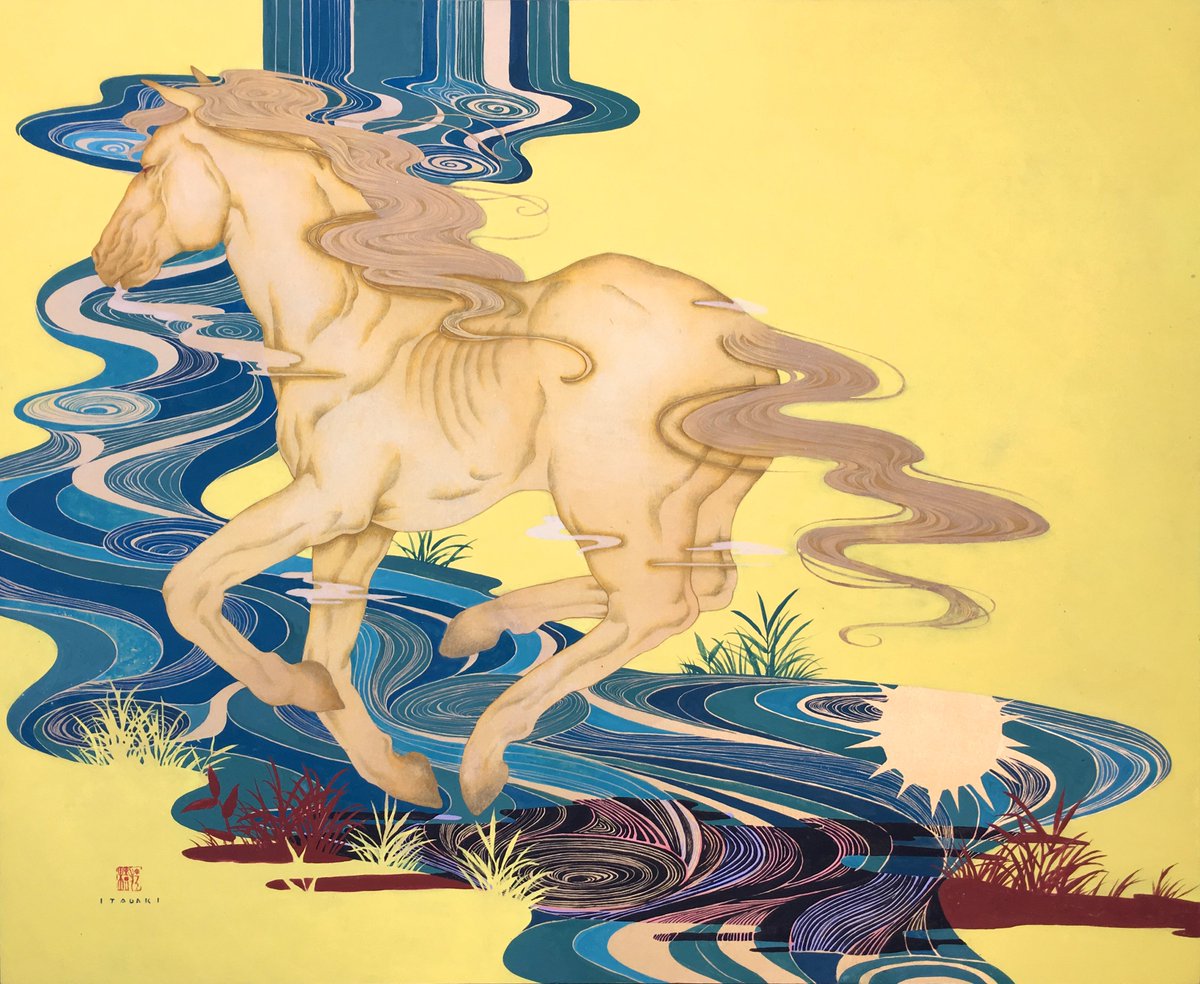 私のここ最近の馬の絵〜 #馬 #馬が好き ＃板垣夏樹 ＃日本画 ＃絵