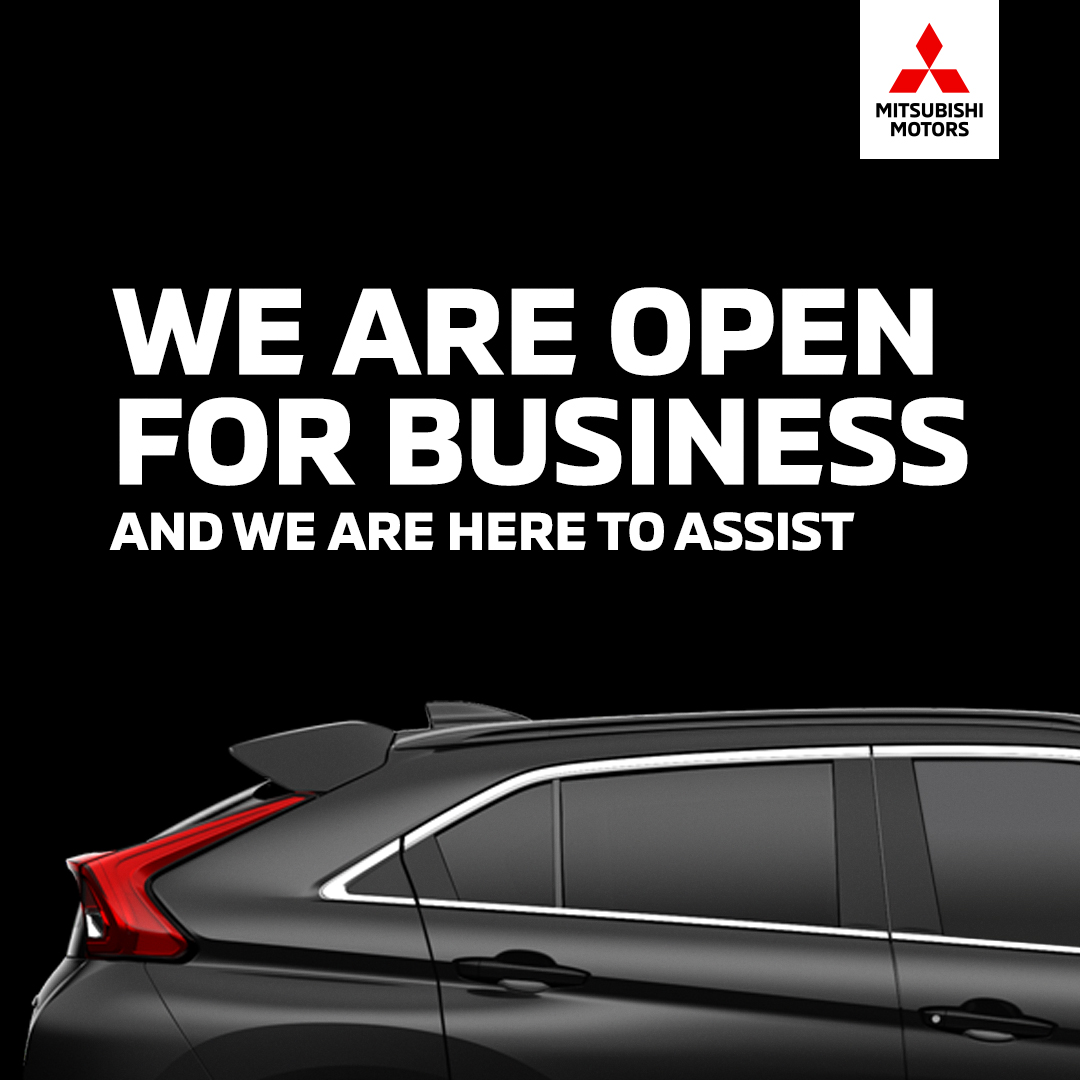 We're #open and here to help assist you. Our team and communities come first at Mitsubishi and we take your #safety seriously. Our dealerships are staying up-to-date and implementing all public health advice related to the current #Coronavirus (COVID-19) situation.