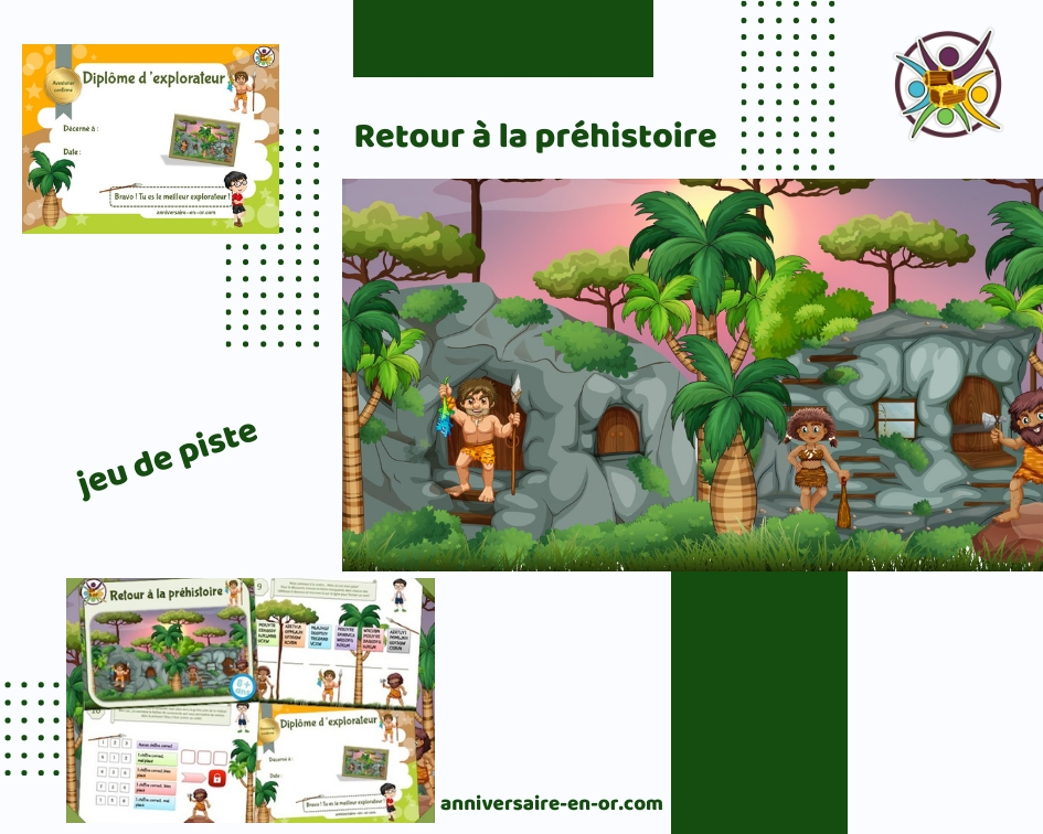 Anniversaire En Or Voyagez Au Temps Des Hommes Prehistoriques Avec Notre Machine A Remonter Le Temps Kit Ludique Et Educatif A Partir De 8 Ans T Co 9lmjltnq3d Jeu Anniversaire Enfant Chasseautresor
