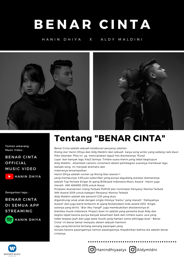 rasimagetan's tweet photo. #Rasifm & @WarnerMusicID present :
β¬ @Hanindhiya_tys & Aldy Maldini
β¬ Masih
MD @rara_go19
#AyoDengarRasiFM #POPINDO #fRESHmusik https://t.co/0x2BlAN3ua