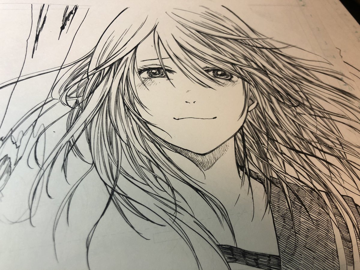 髪と目 #上手い下手は別にして自分の絵柄のここが好き