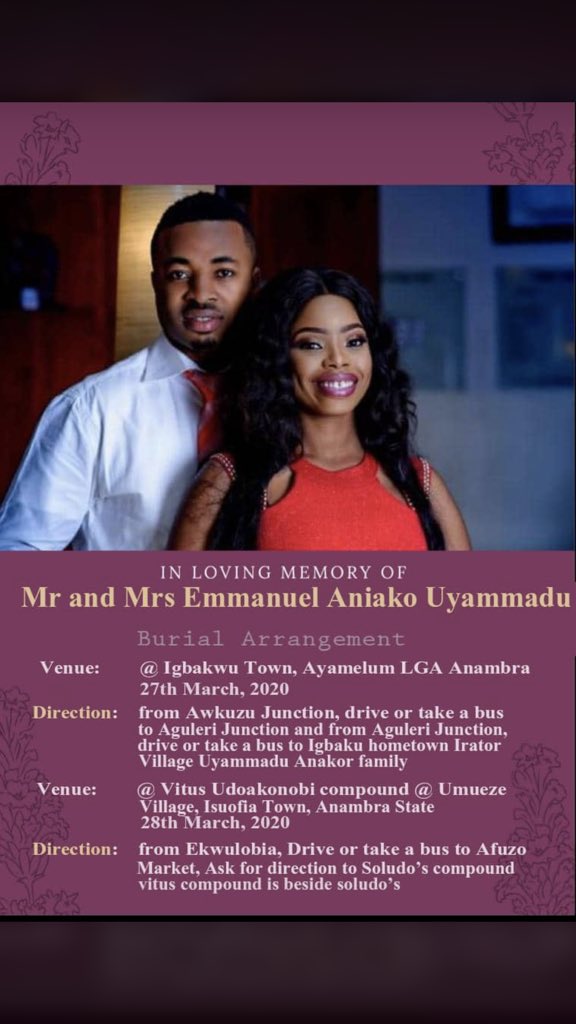 HenryKroas's tweet photo. In loving memory of Mr and Mrs Emmanuel Aniako Uyammadu. #festacexplosion #Nigerians #abuleadoexplosion #RIPChisom https://t.co/co9oFfBtgD