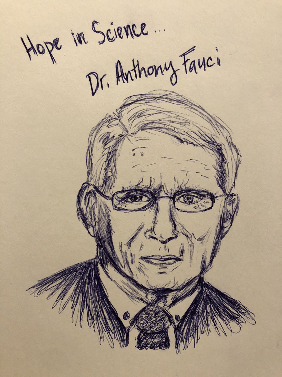 MrsGirone's tweet photo. Broke out the sketchbook. It felt good to draw #DrFauci https://t.co/q44YGoaPyc