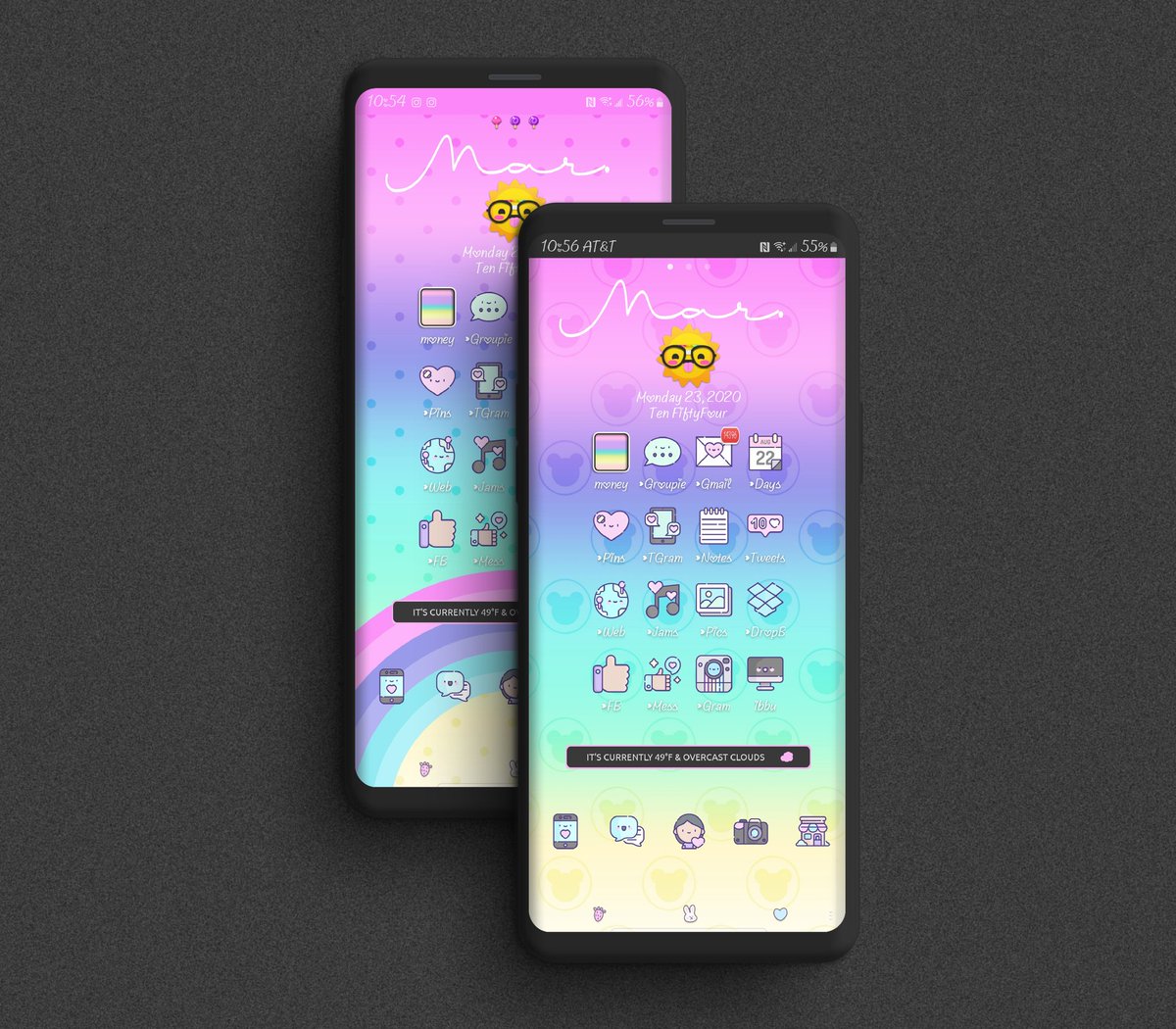 missnikkibabexo's tweet photo. Back on Go Launcher.
•Icons & bar kwgt widget is by @LouBeccaXO
•Walls by @eviedoll0417
•Weather by @xoTiffanyLewis
•March widget is a zooper from the play store. I added the weather image.
#screensbynikki #note10plus #hishoot #myscreenoftheday #golauncher #kwgt https://t.co/nLLeF07JbE