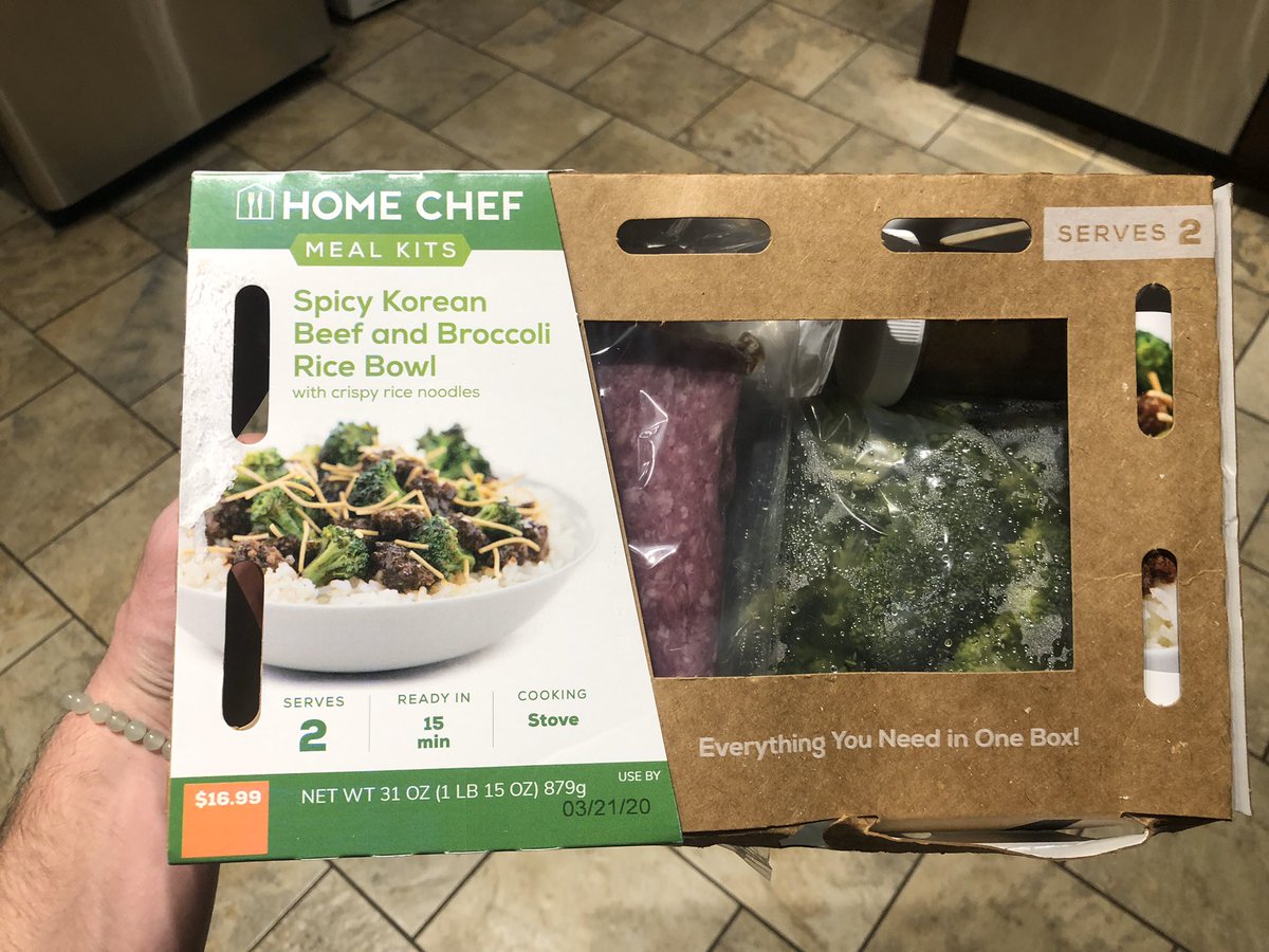 Quarantine Meal Review #3.1: #homechef meal kits Spicy Korean Beef and Broccoli Bowl. 7/10. Easy to make and solid flavor profile, but not even close to as advertised.