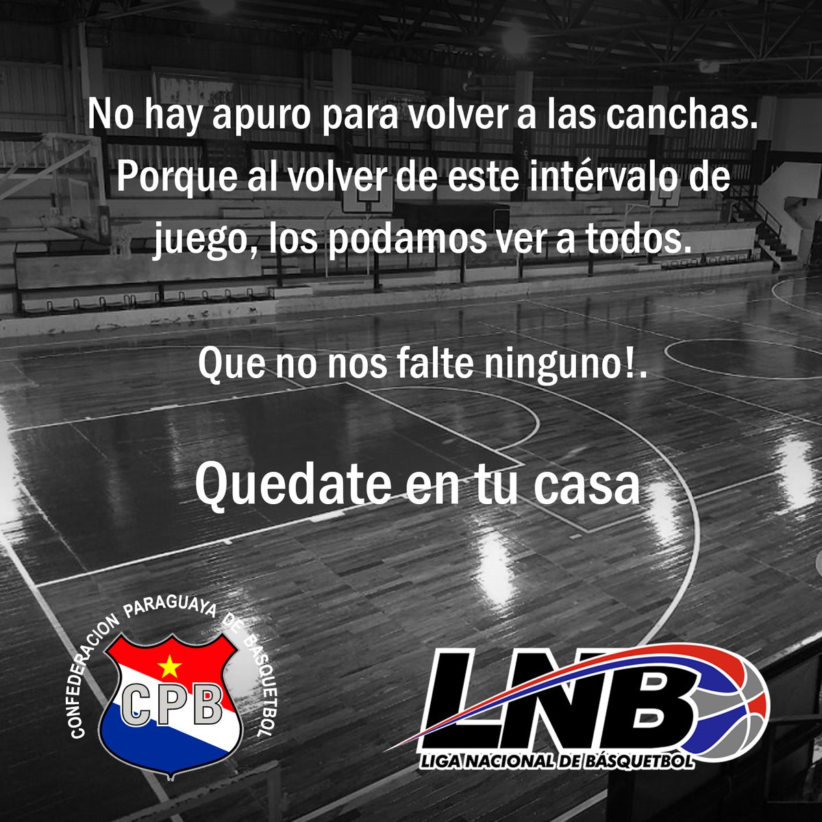 cpb_py's tweet photo. Nos pegó donde más nos duele, esta vez nos toca jugar en casa.
NO SALGAS, para que cuando volvamos nos podamos ver todos sin que nos falte ninguno.
#QuedateEnCasaPy https://t.co/AjkX0HsJK5