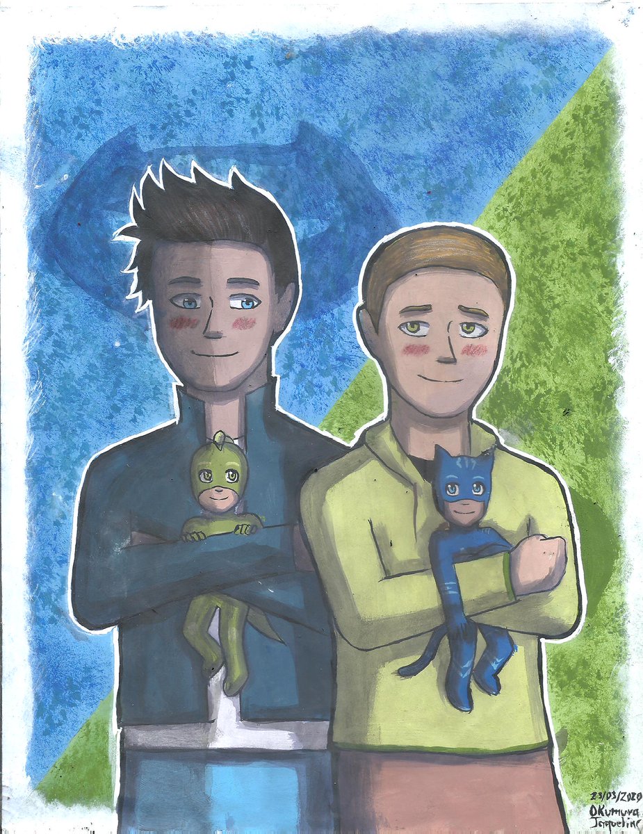 Okumurajaquelin's tweet photo. Ya tenia como 2 años que no dibujaba a Connor y a Greg de Pj Mask :''3 Espero que les guste Uwu
#Pjmasks #Pjmasksfanart #Catboyxgekko #Connorxgreg #Catboy #Gekko https://t.co/xEOZtmAcYe