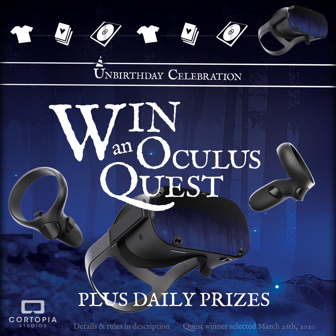 CortopiaStudios's tweet image. It's day 5 of our launch celebration giveaway!
Only 2 days until launch!! Game info: bit.ly/3bjcThx

Enter today for a chance to win a FREE OCULUS QUEST and a FREE DECK OF CARDS!

3 steps to enter:
☑️Like
☑️Retweet
☑️Follow Us
Giveaway details: bit.ly/3bg34Rt