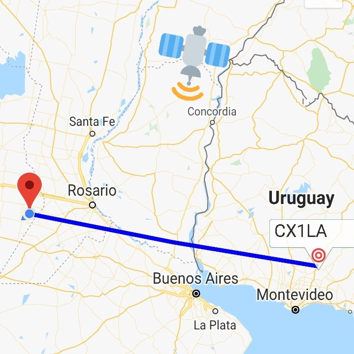 LU3HAU's tweet photo. 23:57hs Arg. Pasada del #Satélite #AO92 #FOX1D #Qso con LU8DN Alejandra de Ostende Bs As, LW7HH Julio de Villa Carlos Paz Cba y CX1LA Juan de Casupa Uruguay.
#CqSatelite #Radioaficionados #RTX #UV3RMKII Dipolo de ½ onda #VHF 2 Watts #LU3HAU 🛰️ https://t.co/r9XM5g37uz