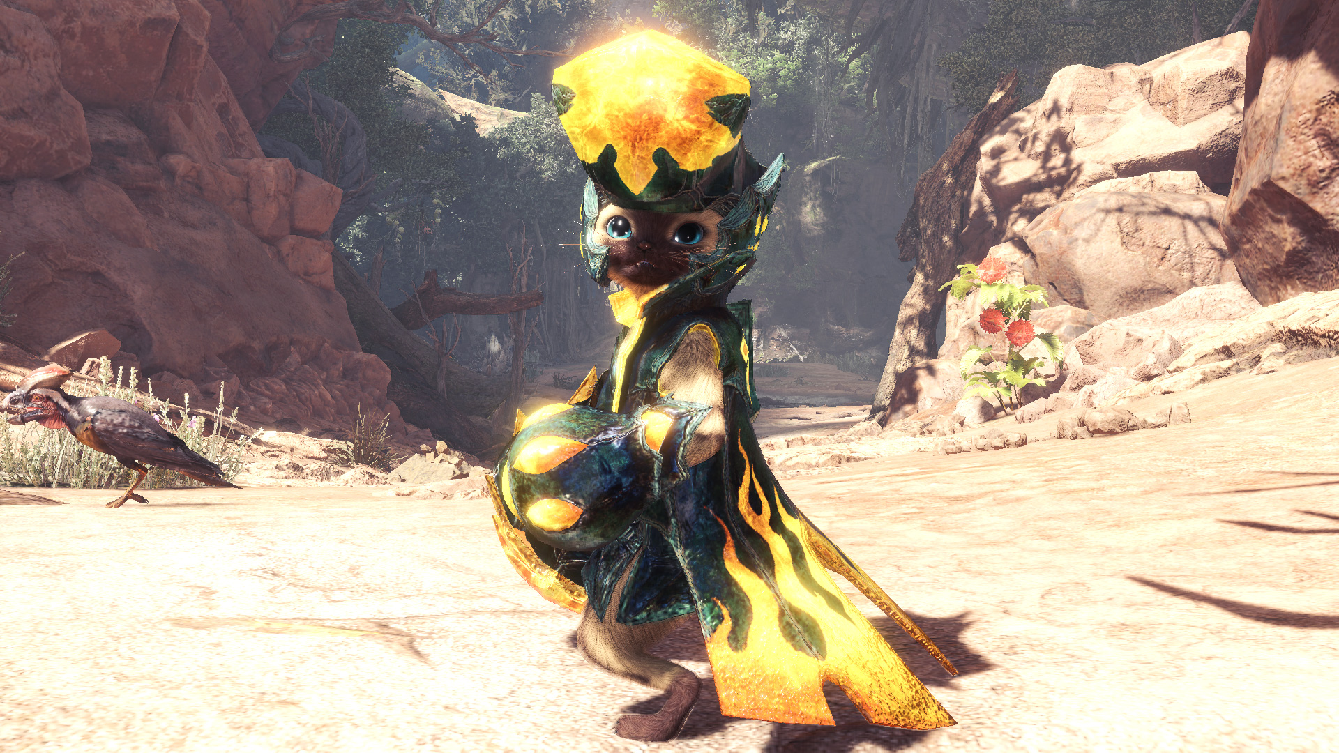 モンスターハンターワールド アイスボーン公式 Ex斉天ネコa シリーズ お猿さん風のデザインが特徴のオトモ装備 オトモ武器 は 武器出し時に伸びる棍棒 Ex爆砕ネコa シリーズ 活性化した特殊な粘菌を基調にした武具デザイン Mhwアイスボーン