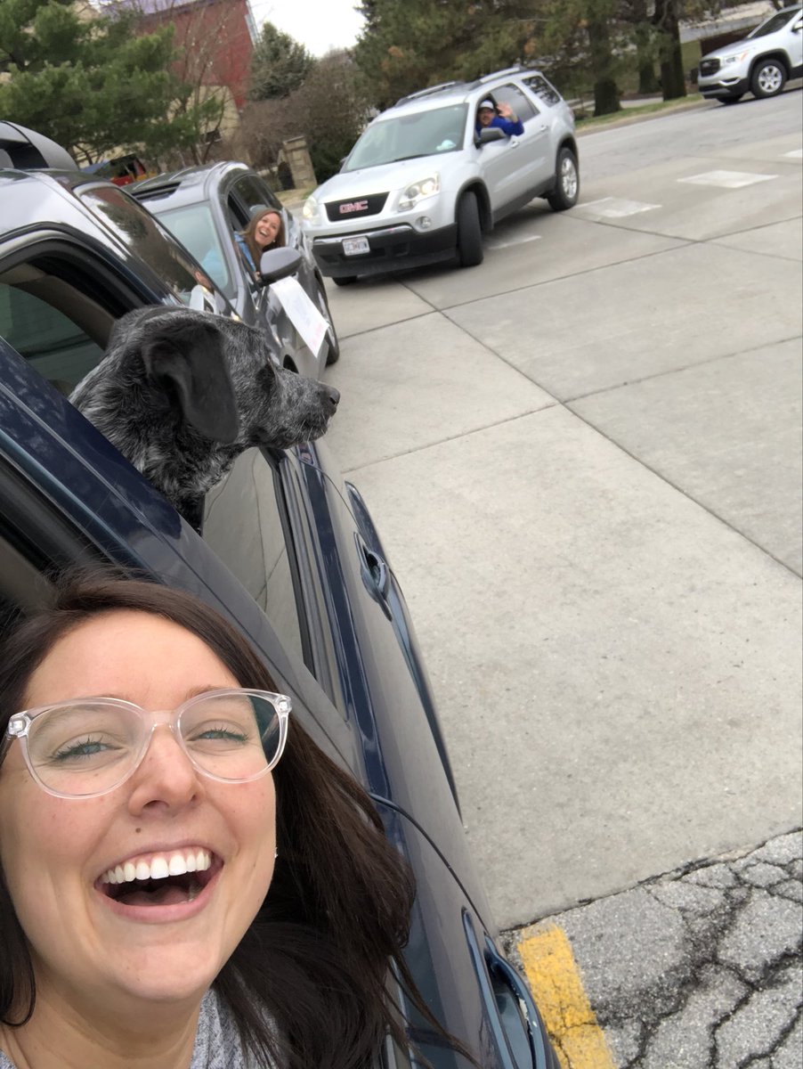 I just loved our staff parade today. I was completely overwhelmed with the staff response and seeing our families today.  Many tears!  We miss our kids so much and it was so hard not to get out to give/receive our daily hugs.  #underwoodproud #underwoodforever