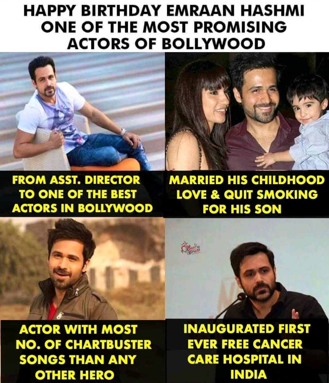 A very very happy birthday for u hashmi..
  You\re one of the favorites hero mine after and 