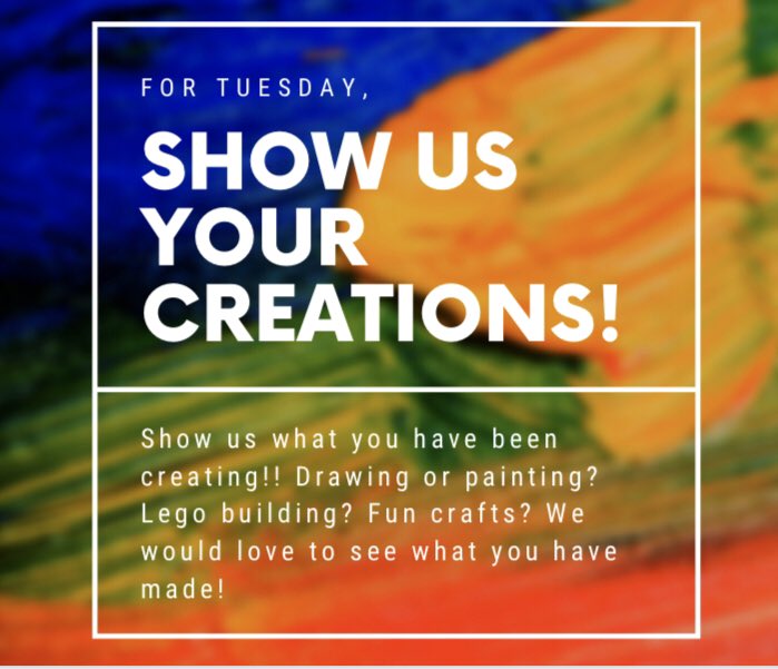MrsRuddsKinder's tweet photo. I loved all of the fun pictures from yesterday. Today’s theme day (Tuesday) is below. Share more than one picture if you have more creations you want to show!! Miss you all. ❤️ @Englishvillage2 @GreeceCentral https://t.co/UVN2Qyw9bK