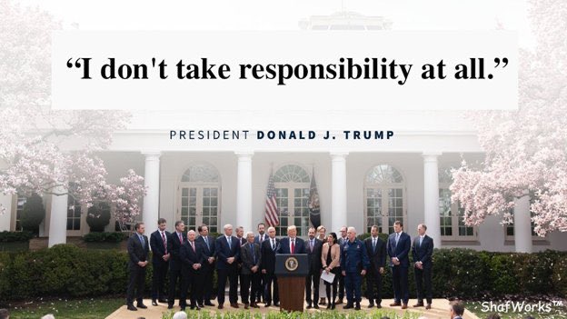 We have officially taken a full 180 from the days of “The Buck Stops Here.”
#ResponsibilityIsSoNotPresidential