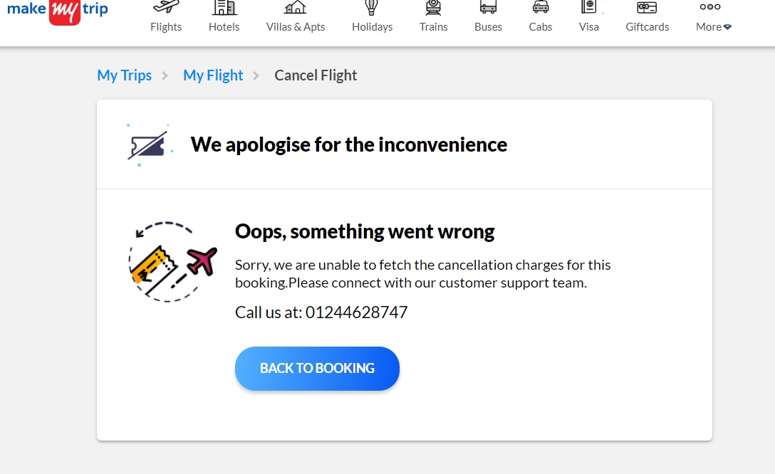 trickycoupon's tweet photo. @makemytripcare  booking ; NN7117652718086
Worst support MMT has Ur self help page never works, nor able to cancel from it, nor your CC picks up the call . @airarabiagroup cancels my flight, but not able to cancel and get refund from MMT #boycottmakemytrip https://t.co/divHpbU0wt
