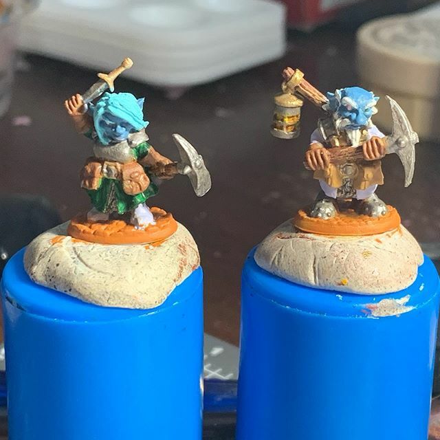 CoffeeinatedDad's tweet photo. Painted up some deep gnomes...I don’t need them for anything, but I’m burning through my minis lol #dnd #painting #paintingminiatures #dmcrafting #5e #covid_19 #isolation https://t.co/okKXrLtUWZ https://t.co/ba0uzOgufN