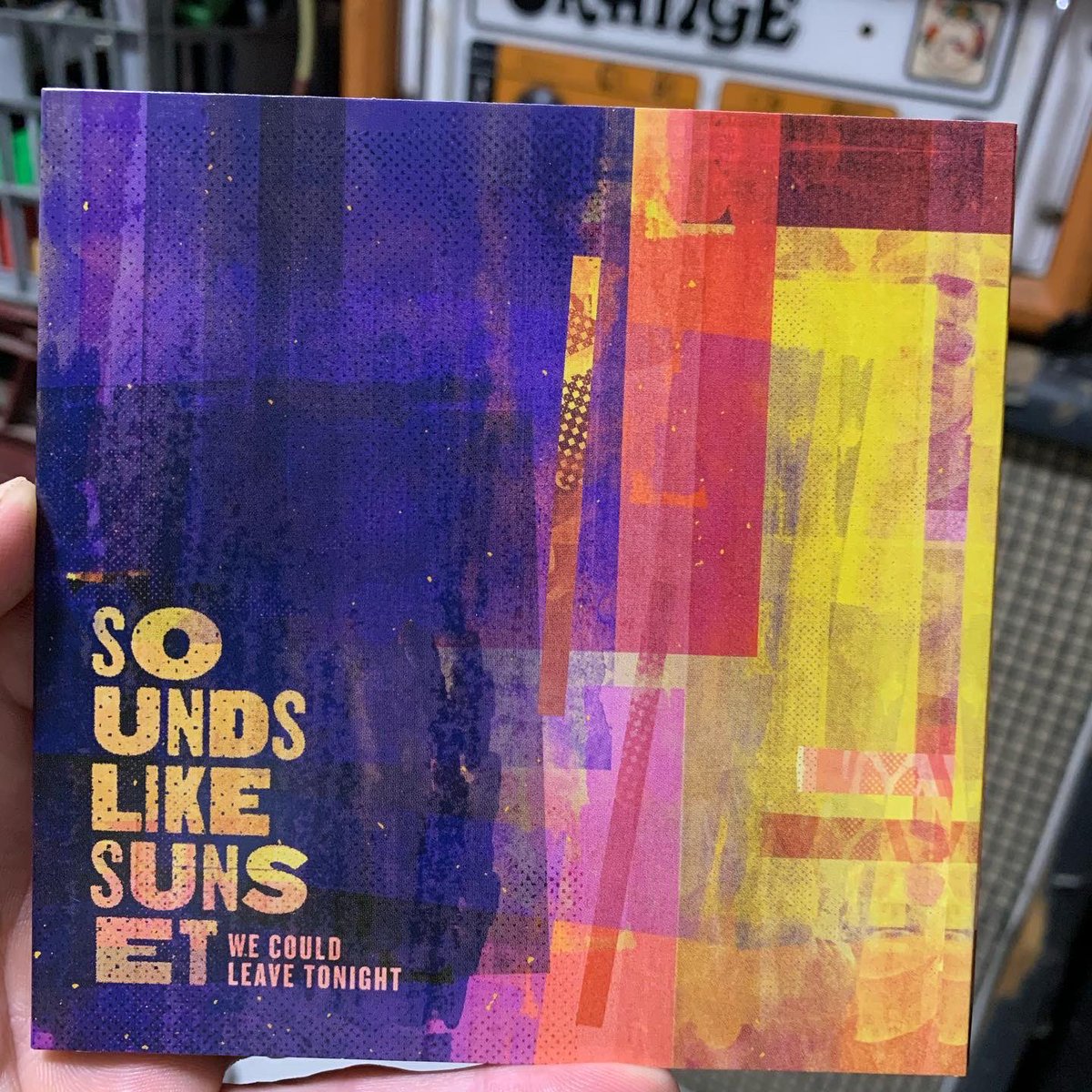 SunsetVolcano's tweet image. this little CD is braving the odds and heading down the freeway to its new home with Daniel in Stanmore. the world is closed but the artists are still here, bringing joy and a sense of escape from our dark lockdown world. check the bandcamp pages &amp;amp; websites xo