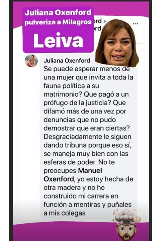 8102827j's tweet photo. #AlEstiloJuliana
Termina el dia 8 de Milagros Leiva:
- ¡ A dónde voy ! 😑
- ¡ A quién llamo ahora !😣
-  ¡ Tragame tierra !😤
- ¿Esto es por mi País?😒 https://t.co/5Ze4mBX98s