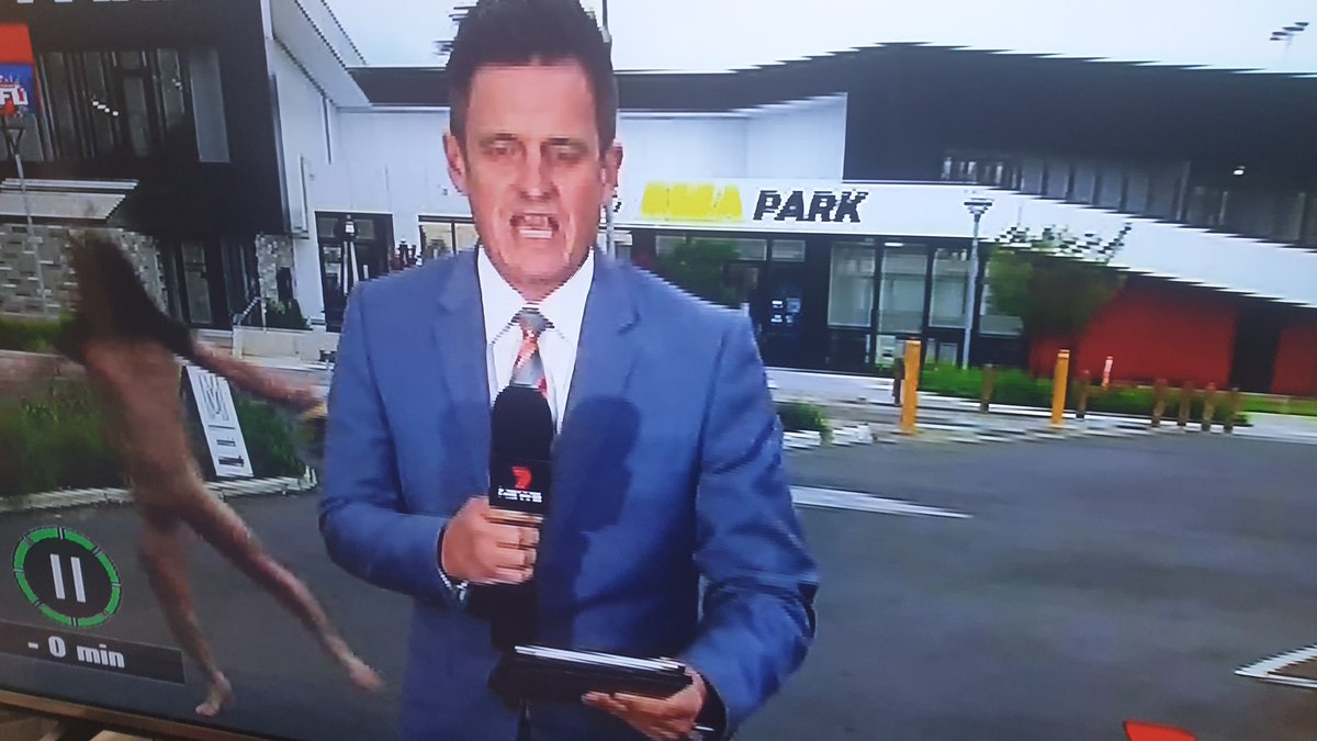 Not sure whats funnier, the naked guy or @Stevo7AFL 's expression 
<a href="/7NewsMelbourne/">7NEWS Melbourne</a> <a href="/7Sport/">7Sport</a>