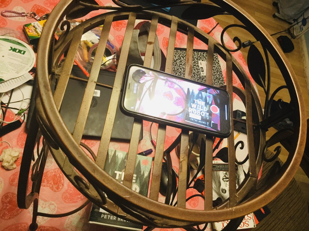HdzMaestro's tweet photo. Using a pot stand for my video read-alouds. Here’s the video: https://t.co/9JrF8TFmCn #Coronavirus #DistanceLearning @NISDCable @NISD @nisdelemelar #NISDLegends #CableLegends #NeedSomeLighting #TheWildRobot https://t.co/Z0JCyi5BY9