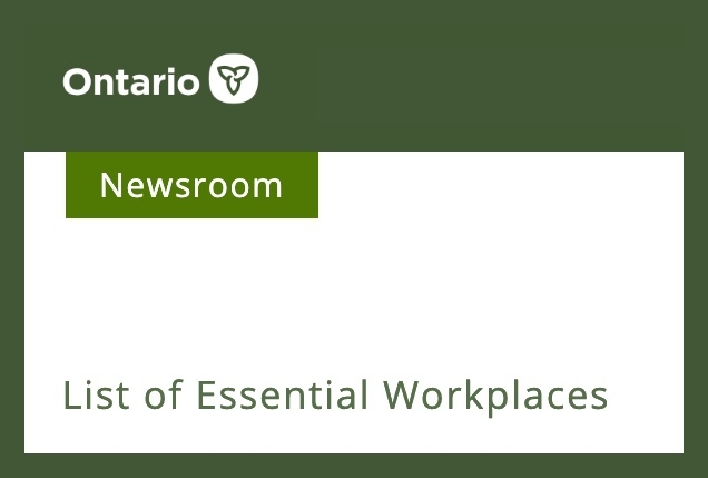 UPDATE: Due to the evolving COVID-19 situation, the Ontario government will be ordering at-risk workplaces to close-down, while encouraging businesses to explore opportunities to continue operations... more at shoplocal.ly/45Ziq