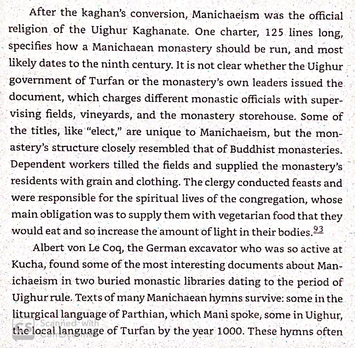 The Uyghurs converted to Manichaeism under Sogdian influence in mid 8th century, & converted to Buddhism around 1000.