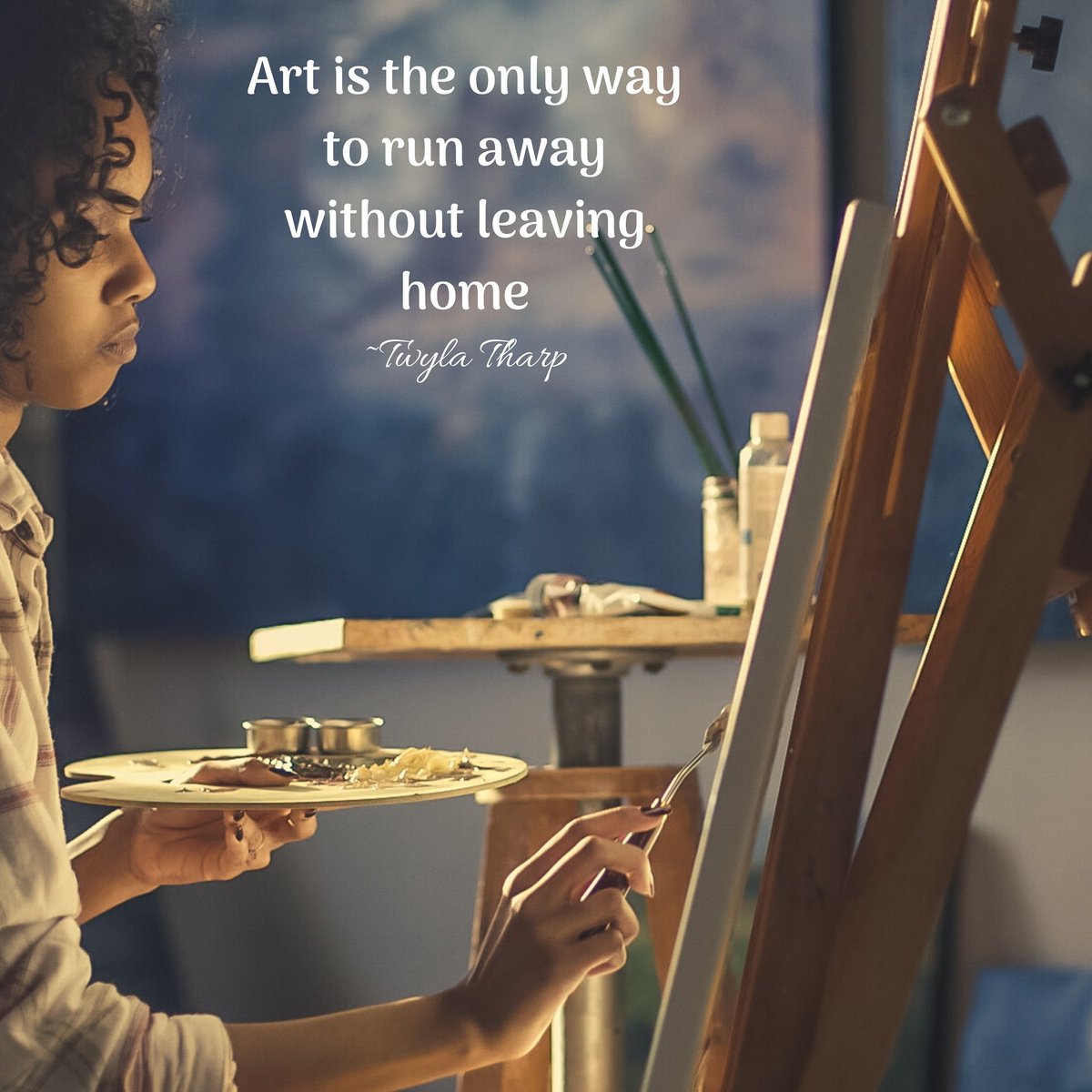 fieldcolony's tweet photo. "Art is the only way to run away without leaving home."
~Twyla Tharp

#quoteoftheday #quotesdaily #artquotesdaily #artquotes #art #artistry https://t.co/0hsLBhN1Ul
