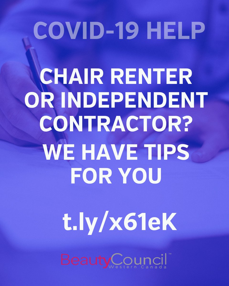 BeautyCouncil's tweet photo. How can chair renters and independent contractors navigate the next few weeks and months? https://t.co/pGjKYsZQwO https://t.co/eDDHR4yRje