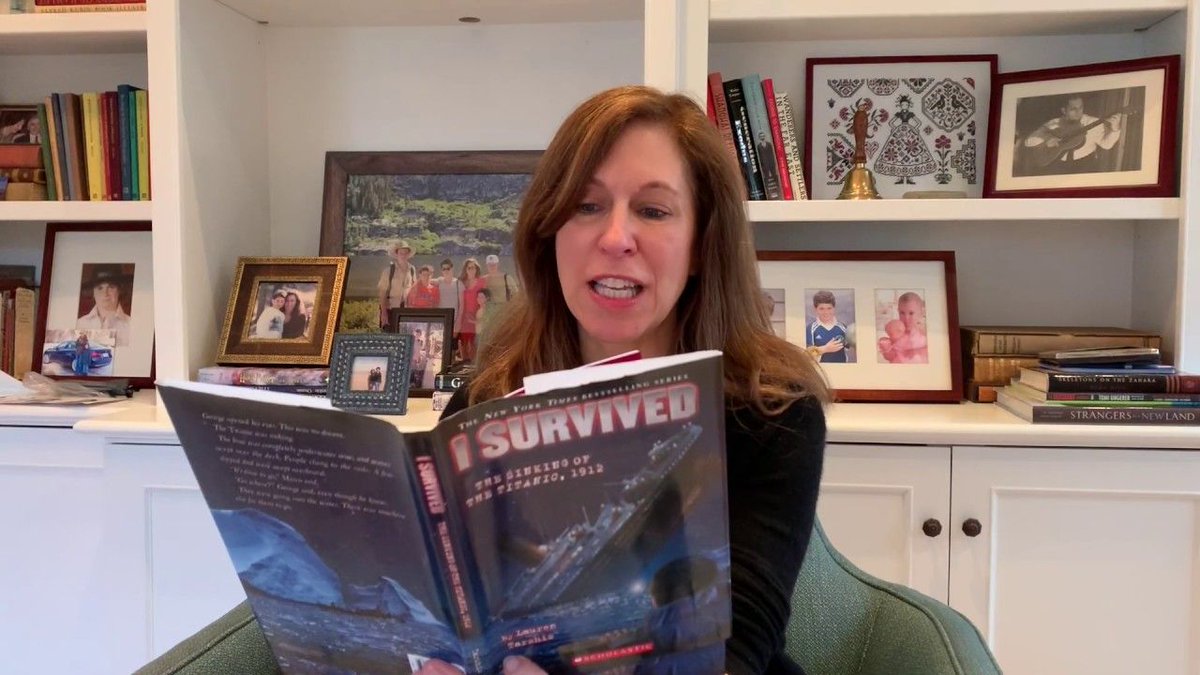 kellys3ps's tweet photo. Lauren Tarshis, the author of the I Survived Series is doing a read aloud on her YouTube page. I love how she suggests that students write about what is happening to them right now - because this is now going to be part of history! https://t.co/pcYlw9U4rk https://t.co/nVMZ17o8Cg