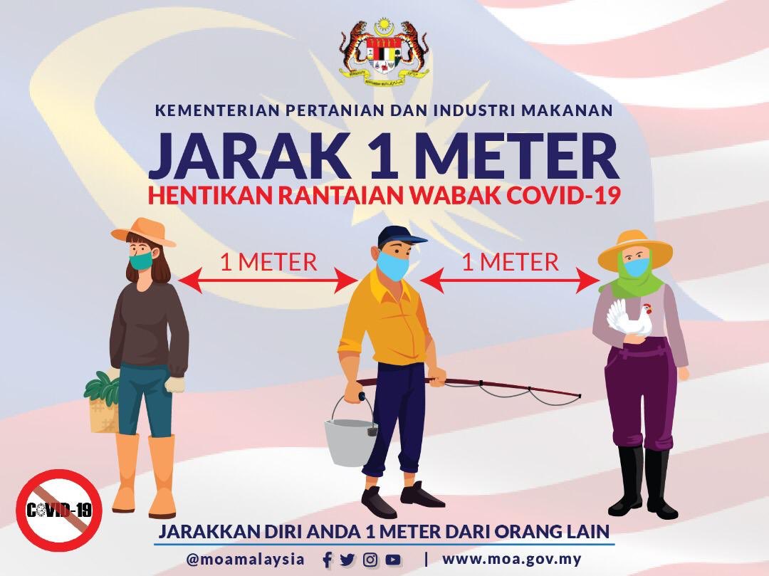kpkmmalaysia's tweet photo. Jaga jarak sosial antara kita untuk hentikan rantaian penularan wabak Covid-19!

#moa #makanankitamasadepankita https://t.co/Bt9Kc7o2LT