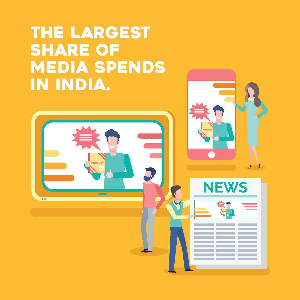 yaaptweets's tweet photo. #TV, #Print and #Digital take the lion’s share of media spend in #India.
#DigitalStat https://t.co/c8A8dzGZWJ