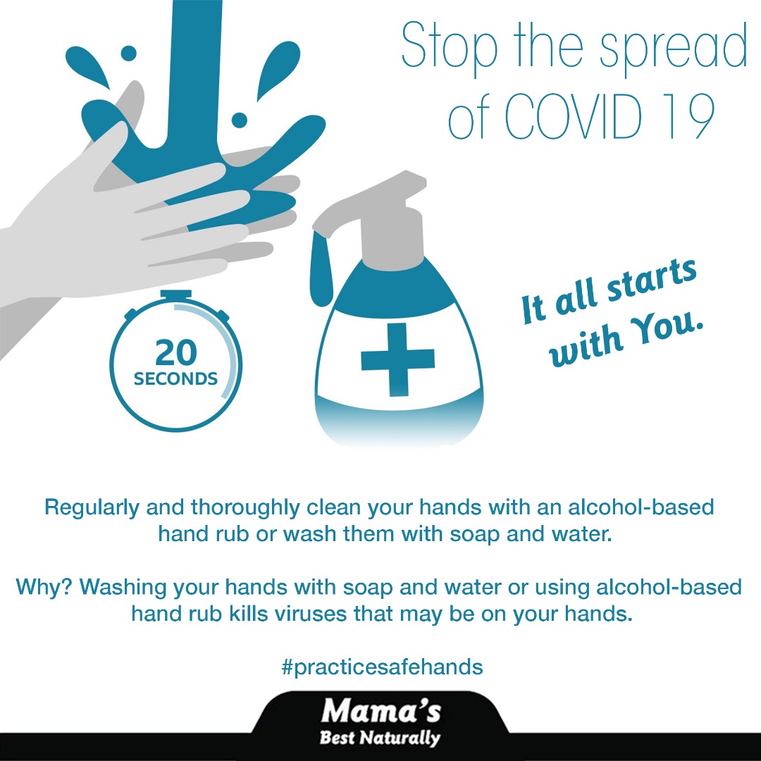 MamasFarmgold's tweet photo. To take care of others you need to take care of yourself first. Exercise all necessary precaution and be your brother's keeper. #practicesafehands #startwithyourhands #COVID19 #fightCoronavirus #Mamasbeenthinkingaboutyou #Mamasbestnaturally #MamasRangeofProducts https://t.co/yb4XUgc2XC