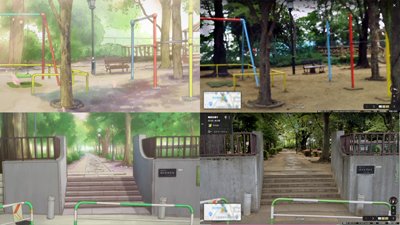 טוויטר アニメ聖地巡礼 舞台探訪 בטוויטר うちタマ うちのタマ知りませんか 作品のメイン舞台となっていたタマたちの行きつけの公園は 西日暮里公園でした 入口をはじめ ベンチや遊具 木組みの東屋 道灌山の説明板やらトイレなど園内各所が忠実に