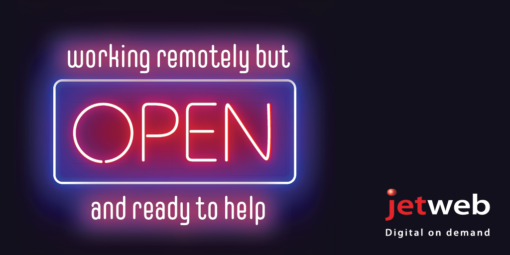 JetWebZA's tweet image. These strange and scary times have inspired us. Over the next few weeks we&apos;ll be sharing blogs, freebies and special offers designed to help you weather this storm.  Jetweb is open for business and at your service.  Stay safe. Stay calm. Stay kind.
#covid19 #workingremotely