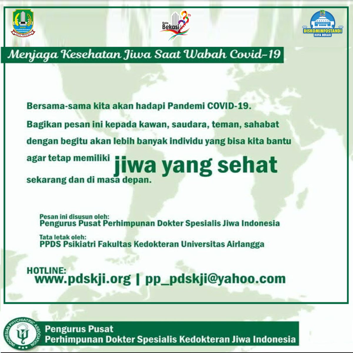 Bekerjasama dengan Perhimpunan Dokter Spesialis Kedokteran Jiwa Indonesia.

Ayo kita bisa !!