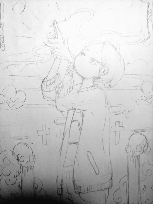 次の絵は春を意識しています♨️✌️? 