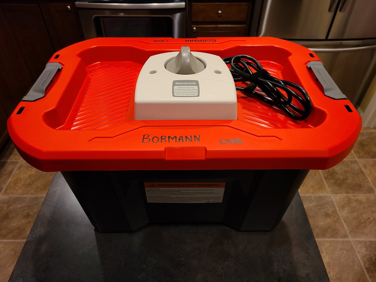 Abre11S's tweet photo. I made this UV sanitizer box for Shannon to take w/ her to the hospital. It has room for a stethoscope, masks, phone, etc.
Took a while &amp; I have a few modifications left but better than nothing to possibly help protect nurses &amp; doctors at the hospital.
Shark Tank addict @mcuban https://t.co/kJj4FMmuRk