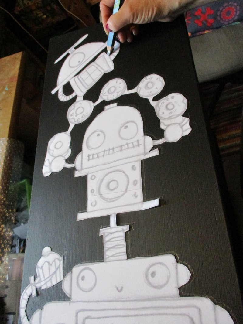 CJoplingIllo's tweet photo. 1/6
Now that the Robot Box is installed, I can share a few process pics. Here’s the sketch, blown up big and cut out so I can trace around it. ✏️

#preparationiseverything #processpics #cartoon https://t.co/hSVcCjM4HA