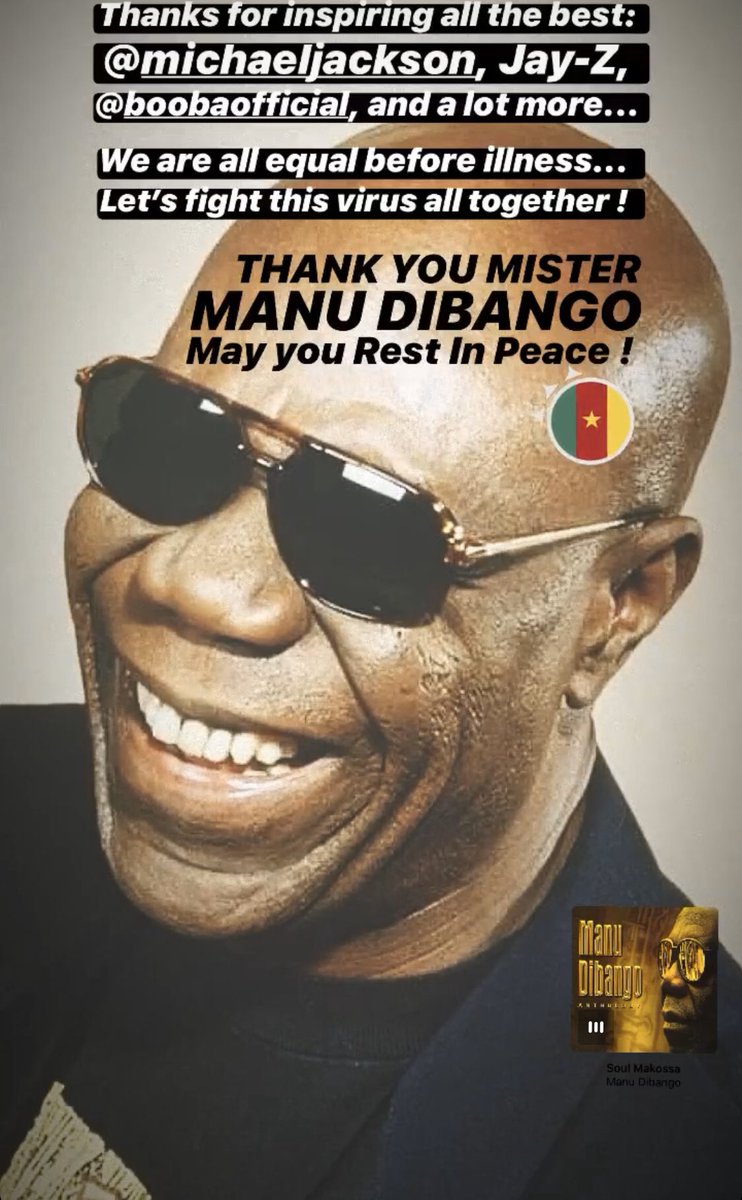 Thank you legend #ManuDibango 🙏❤️🙏