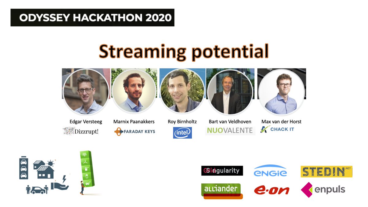 Meet Streaming Potential, team competing for new pro/consumer communication via d3a.io at 2020 #EnergySingularity @OdysseyHack using expertise in #mobility #energy #blockchain #cybersecurity #datascience <a href="/dizzrupt/">Dizzrupt!</a> @ChackSec <a href="/edgarversteeg/">Edgar</a> 
odyssey.org/hackathon-2020…